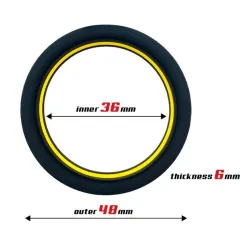 Beast Rings Cockring silicone Beast Ring 36mm Noir-Jaune